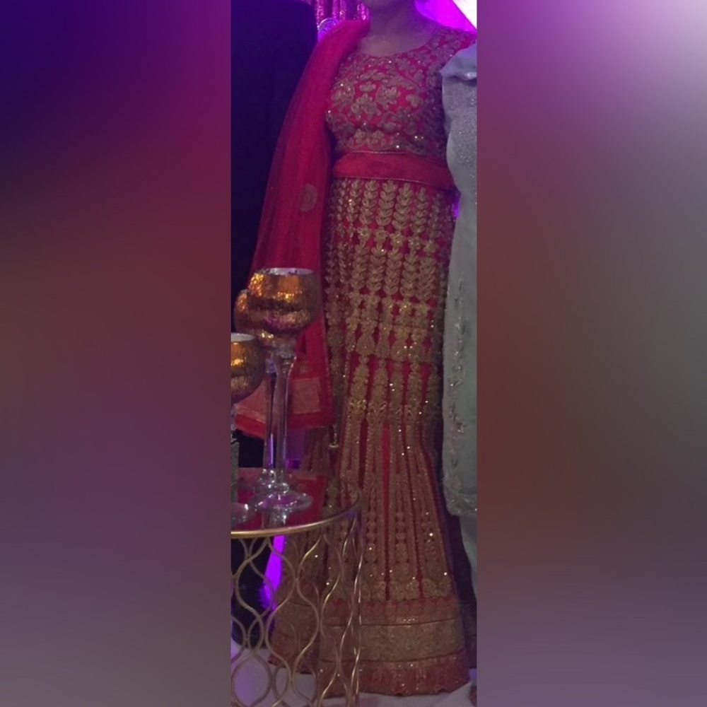 Elegant Gold and Pink lehenga